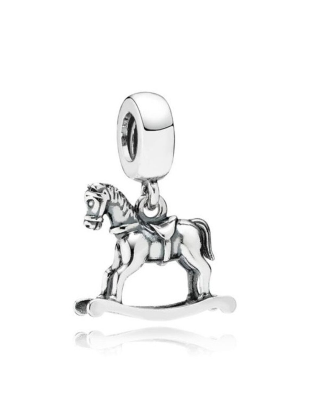 Pandora Retired Sterling Silver Rocking Horse Animal Bead - 791413